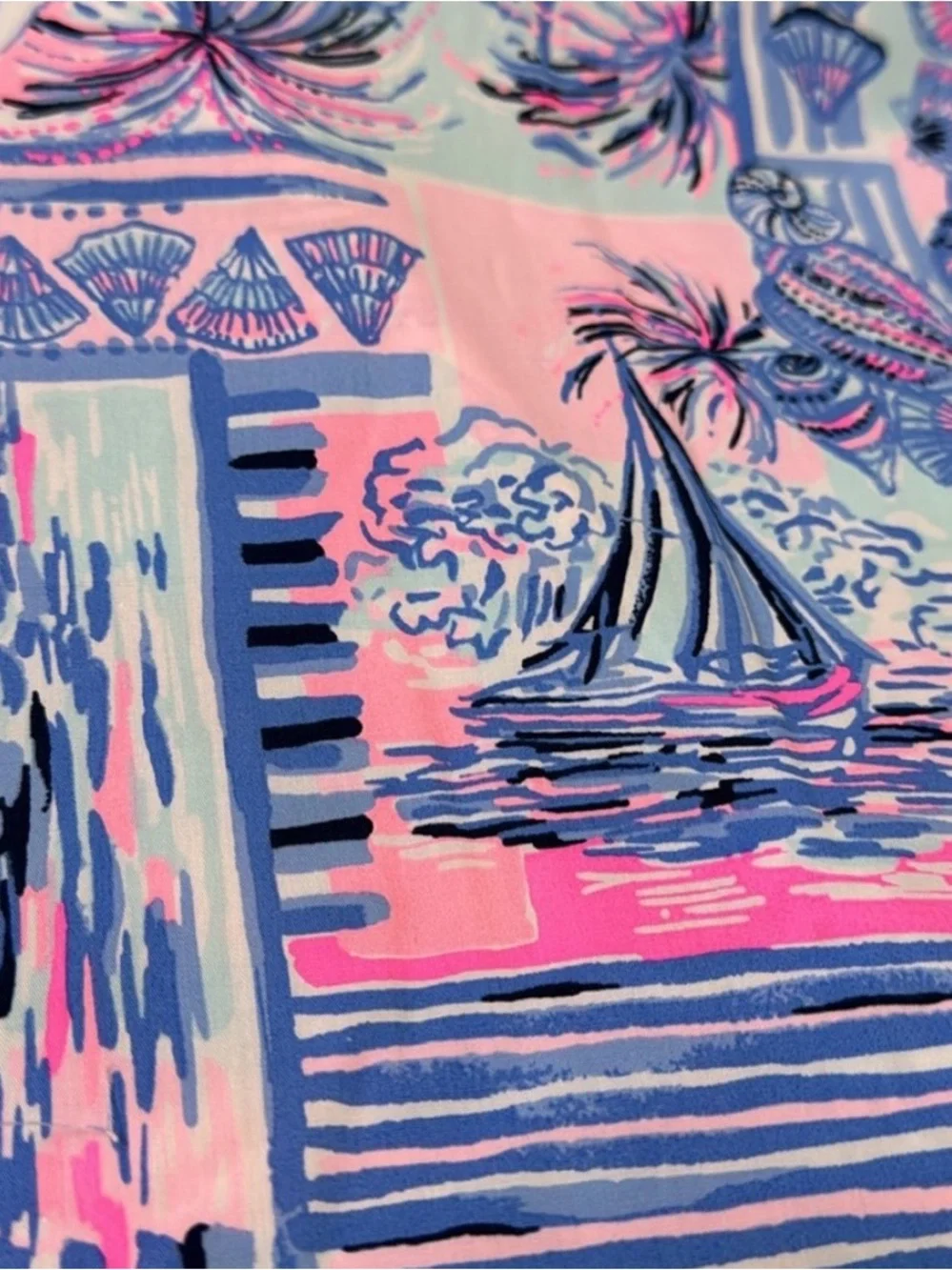 Lilly Pulitzer Yeah Buoy Cotton Poplin Fabric 2 Yards - 56” width
